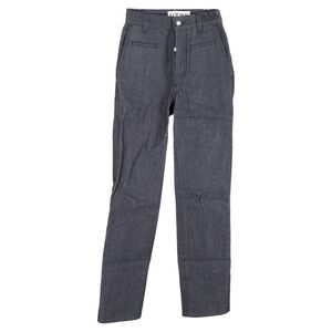 Loewe High-Rise Hidden-Buttoned Jeans in Grey Cotton Denim